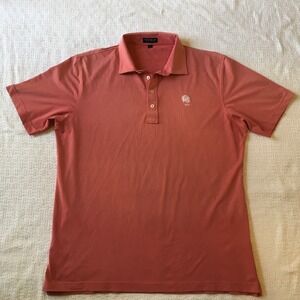 Peter Millar Crown Crafted Polo Shirt Mens XL Golf Peach Indian Head 1903